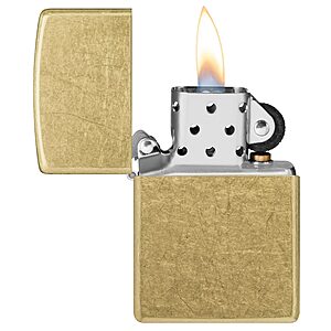 $10.97: Zippo Brass Pocket Lighters (Street Brass)