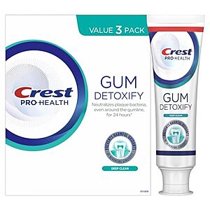 $14.97: Crest Pro-Health Gum Detoxify Deep Clean Toothpaste 4.8 oz Pack of 3