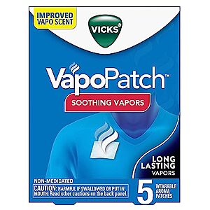 $5: Vicks VapoPatch, Wearable Mess-Free Aroma Patch, 5ct (2 pack)