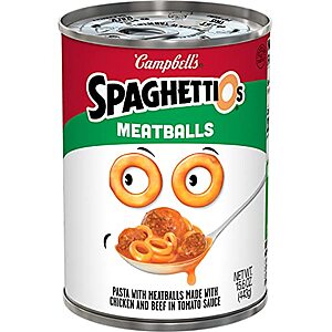 SpaghettiOs Canned Pasta: 15.6 oz Can with Meatballs $0.95 w/ Subscribe & Save & More