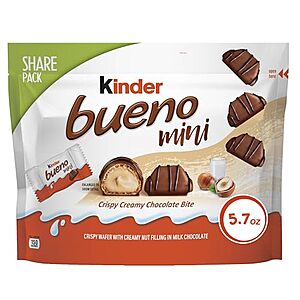 $2.79: 5.7-Oz Kinder Bueno Mini Milk Chocolate & Hazelnut Cream Chocolate Bars
