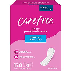 [S&S] $3.37: 120-Count Carefree Acti-Fresh Feminine Protection Daily Liners (Regular)