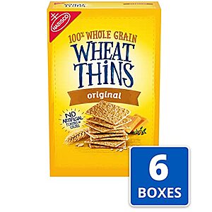 [S&S] $10.17: 6-Boxes 8.5-Oz Wheat Thins Original Whole Grain Wheat Crackers ($1.70/box)