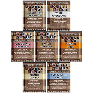 [S&S] $6.52: 18-Count Double Donut Coffee Flavored Hot Chocolate Packets Variety Pack