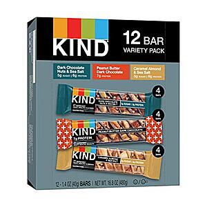[S&S] $8.68: 12-Count 1.4-Oz KIND Nut Bars (Variety Pack)