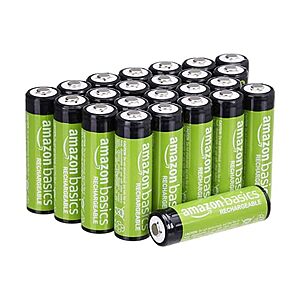 [S&S] $20.35: 24-Pack 2000mAh Amazon Basics Rechargeable AA NiMH Batteries at Amazon (85¢ each)