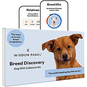 $68: Wisdom Panel Breed Discovery Dog DNA Kit at Amazon
