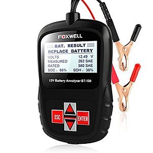 FOXWELL FBA_BT100 Pro Battery Analyzer CCA Automotive Battery Load Tester Detect Health Directly 6V/12V 100-1100 - $29.57 @ Amazon