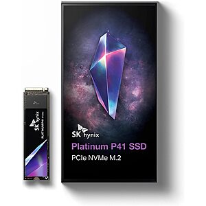 SK hynix Platinum P41 2TB PCIe NVMe Gen4 M.2 2280 Internal Gaming SSD, Up to 7,000MB/S, Compact SSD Form Factor - Solid State Drive with 176-Layer NAND Flash $114.6