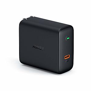 $22.99 AC, AUKEY USB C Wall Charger w/ 60W Power Delivery 3.0 with GaN Power Tech