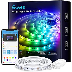 Govee Waterproof WiFi LED Strip Lights, 16.4ft Smart Led Lights - $9.49 with 50% off clip coupon