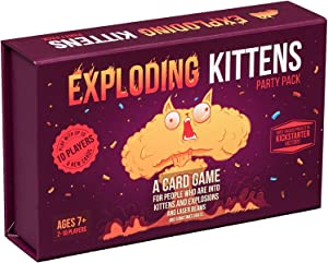 Exploding Kittens Party - A Russian Roulette Card Game, Easy Family-Friendly Party Games - Card Games for Adults, Teens & Kids - 2-10 Players $17.49