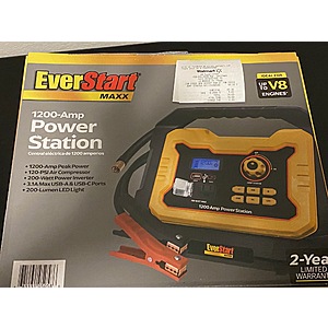 Everstart Maxx Jump Starter 1200-amp Power Station w/ Air Compressor Walmart IN STORE $74.69