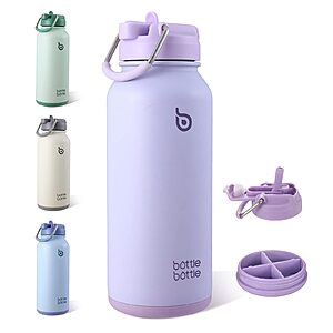 BOTTLE BOTTLE 32oz Insulated Stainless Steel Water Bottle w/ Storage Compartment $12.95