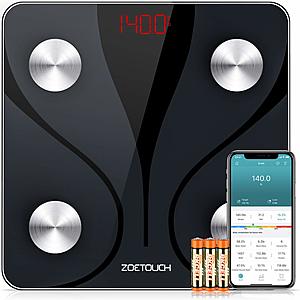 [1Hr left] Bluetooth Body Scale, Composition Analyzer, 14 Functions, incl Batteries -- $14.44