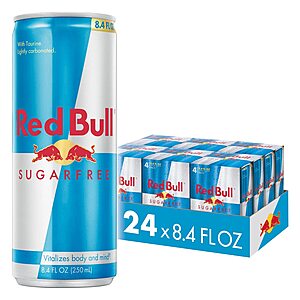 Red Bull Energy Drink, Sugar Free,8.4 Fl Oz (Pack of 24) YMMV - $24.49