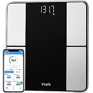Vitafit Smart Wireless Bathroom Scale - Black $10.19