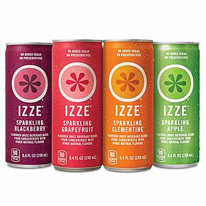IZZE Sparkling Juice, 4 Flavor Variety Pack, Pack of 24, 8.4 oz Cans - $9.49 (or lower) /AC at Amazon