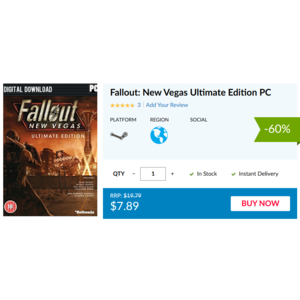 Fallout: New Vegas Ultimate Edition PC $7.89