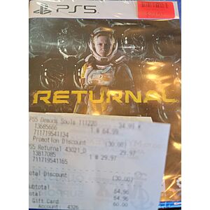 YMMV: PS5 Returnal for $30 at Navy Exchange in-store (military/vets) $29.97