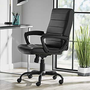 Mainstays Bonded Leather Mid-Back Manager's Office Chair, Multiple Finishes - In Store Only  ( YMMV ) $25
