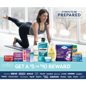 J&J 'Be Prepared Rebate - Many brands qualify, $5 or $10 rebate on $20 or $30 pre tax online submission (see details in post) purchase items by 2/16