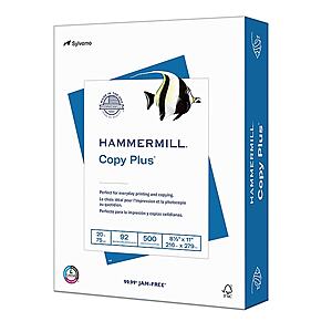Staples.com with free shipping HAMMERMILL Single Reams 500 sheets $4 SHIPPED TO HOME