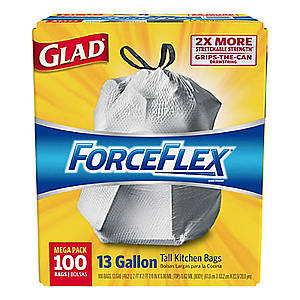 OFFICE DEPOT B&M: Glad Force Flex 100ct Box, $7 AC plus get 20-25% back in rewards