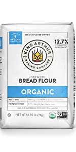 King Arthur, 100% Organic Unbleached Bread Flour $12.45 for 24lbs