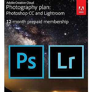Adobe Creative Cloud Photography Plan 20 GB 12-Months $92.99
