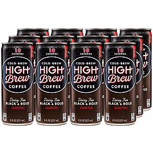High Brew Cold Brew Coffee, 12 pack, 8 oz. cans, as low as $8.04 on Amazon