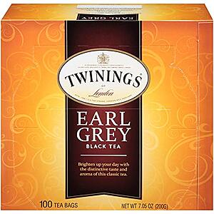 100-Count Twinings of London Earl Grey Black Tea Bags $9.65 w/ S&S + Free Shipping w/ Prime or on orders $25+