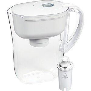 6-Cup Brita Water Filter Pitcher w/ 1 Standard Filter (White) $14