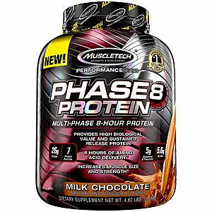 4.6-lb MuscleTech Phase8 Whey Protein Powder (Milk Chocolate) $20.60 & More w/ S&S + Free S&H