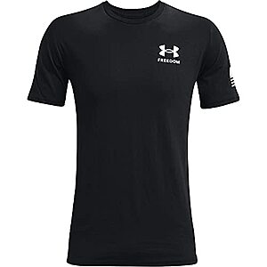 Under Armour Men's New Freedom Flag T-Shirt , Black (001)/White , Medium - $9.93