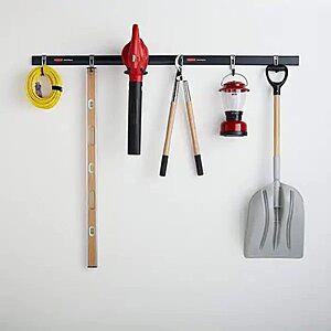 8-Piece Rubbermaid FastTrack Garage Organization Rail & Hook Wall Hanging Kit $25 + Free Store Pickup