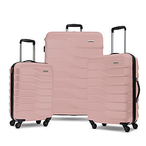 3-Pc American Tourister Hardside Spinner Luggage Set (Blush, 20", 24" & 28") $127.50 + Free Shipping