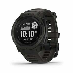 Garmin Instinct Rugged Outdoor Watch w/ GPS & Heart Rate Monitoring (Graphite) $142.79 + Free Shipping