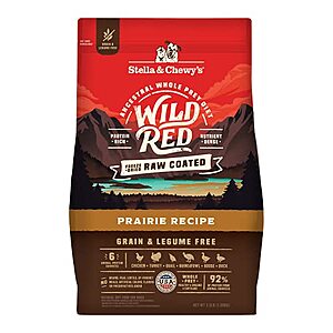 Stella & Chewy's Wild Red Dry Dog Food Raw Coated High Protein Grain & Legume Free Prairie Recipe, 3.5 lb. Bag $13.46 + Free Shipping w/ Prime or on $25+