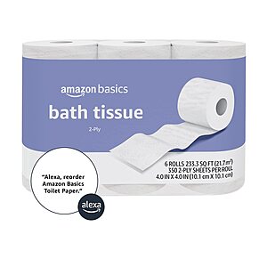 Prime Members: 30-Count Amazon Basics 2-Ply Toilet Paper 2 for $37.80 w/ Subscribe & Save + Free Shipping
