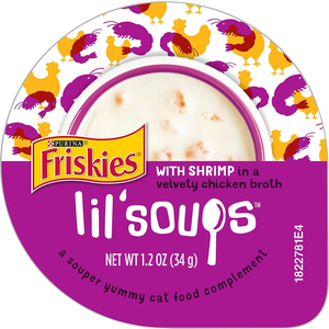 Amazon.com : Purina Friskies Natural, Grain Free Wet Cat Food Lickable Cat Treats, Lil' Soups - (8) 1.2 oz. Cups : Pet Supplies $4.83