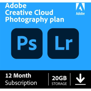 Adobe Creative Cloud Photography Plan with 20GB Cloud Storage (12-Month Subscription, Download) $99.88