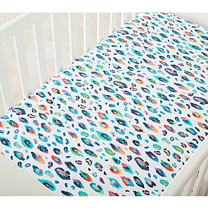 Organic Fitted Crib Sheets: EttaVee Leopard $10 each + Free Shipping