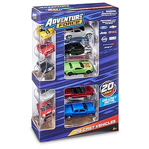 Adventure Force Die-Cast Vehicle Assortment: 5-Pack $3.75 or 20-Pack $15 + Free S&H w/ Walmart+ or $35+