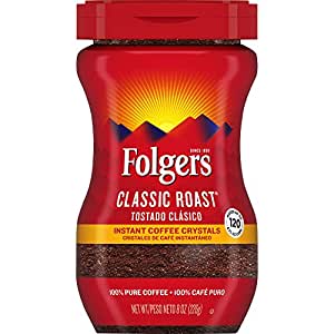 8-Oz Folgers Classic Roast Instant Coffee Crystals $3.65 w/ S&S & Free Shipping w/ Prime or $25+