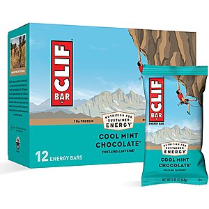 12-Count 2.4-Oz CLIF BAR Protein Energy Bar (Cool Mint Chocolate) $9.95 + Free Shipping w/ Prime or $25+