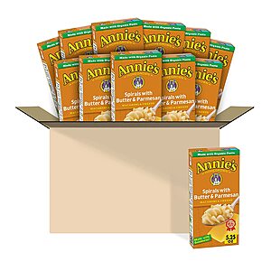 12-Pack 5.25-Oz Annie's Homegrown Macaroni & Cheese (Spirals w/ Butter & Parmesan) $11.35 w/ S&S + Free S&H w/ Prime or $25+