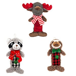 Holiday Time Dog Toys: Giant Plush Red Deer or 3-Pc Christmas Stick Set $5.10 Each & More