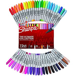 72-Count Sharpie Permanent Makers Ultimate Collection (Assorted Colors) $24 + Free Shipping w/ Prime or $25+