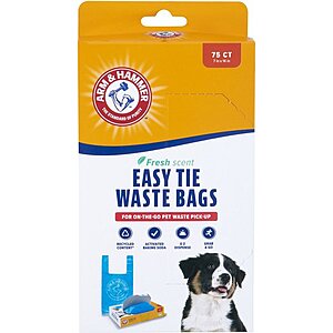 75-Count Arm & Hammer Easy Tie Waste Bags (Blue) $1.79 + Free S&H w/ Prime or $25+
